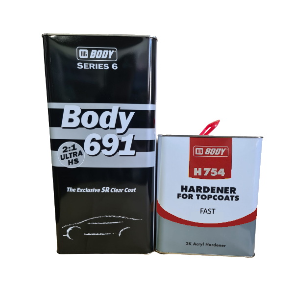 Mostrar detalles de Kit Barniz Acrilico 691 UHS SR 2:1 5 LT + Catalizador H-754 Rapido 2,5 LT Body BODY_691_5_H754_2_5